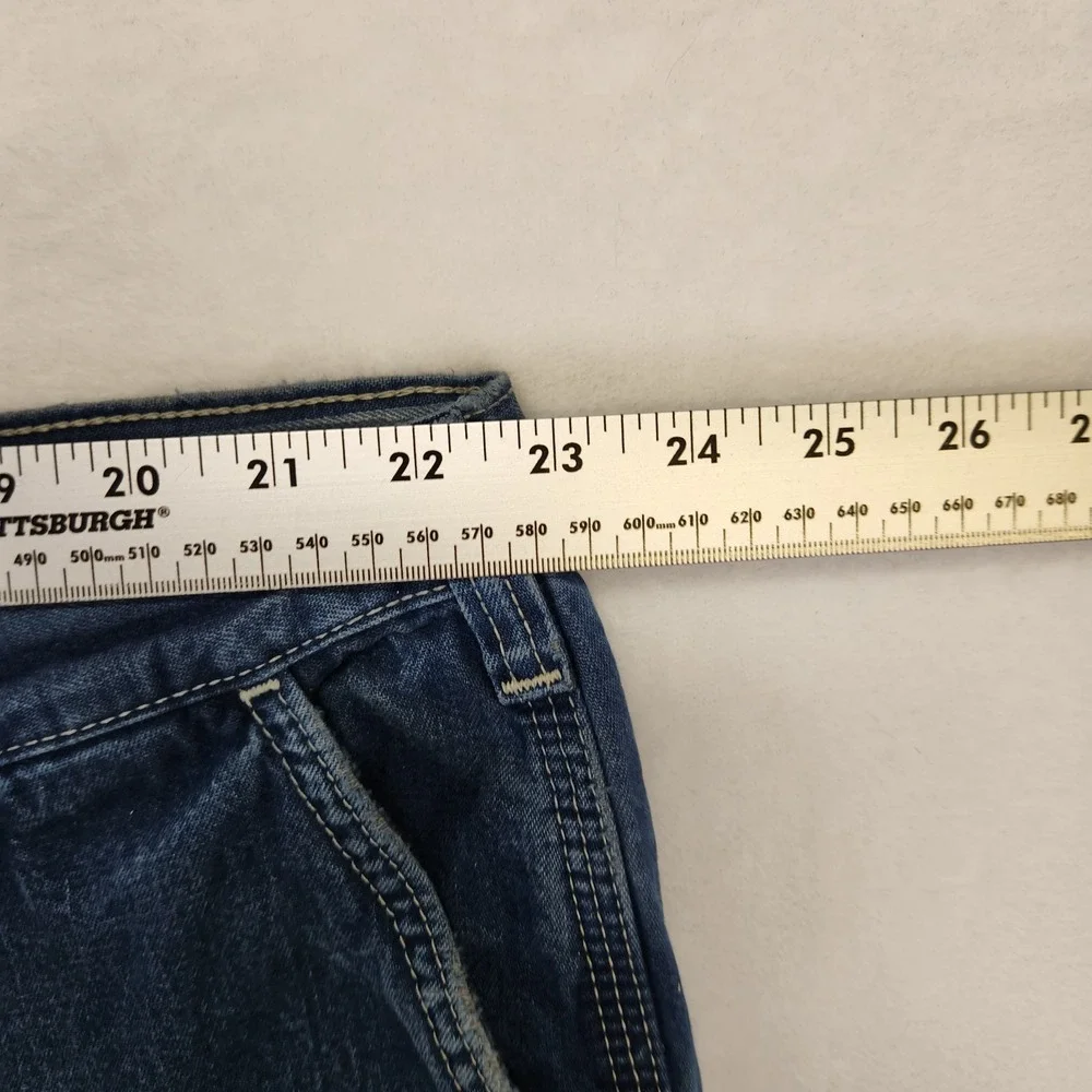 Carhartt FR Jeans‎ Mens 46x30 Blue Denim Relaxed Fit Workwear Grunge Distressed